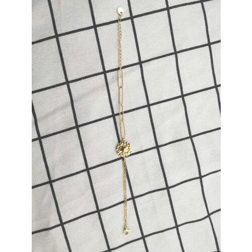 Classic luxury women fashion stainless steel anklet bracelet