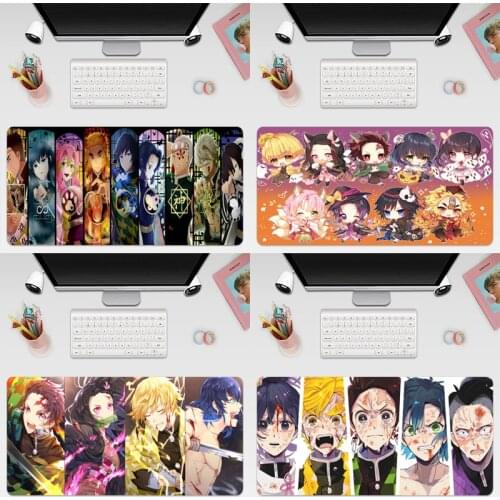 Demon Slayer Kimetsu no Yaiba Gaming Mousepad Large Super Size Game Mouse Pad Mause Mat Rubber For Keyboard Computer