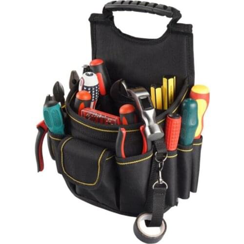 Multi-Function Tool Bag Portable Waist Hanging Dual-Use Tool Pockets Adjustable Belt Tool Storage Bag Double Oxford Cloth Kit