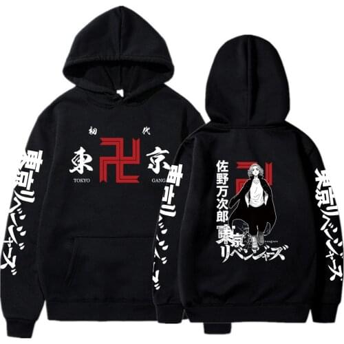 Tokyo Revengers Hoodies Japanese Anime Manjiro Sano Printed Mens Hoodie Streetwear Casual Sweatshirts Hoodie