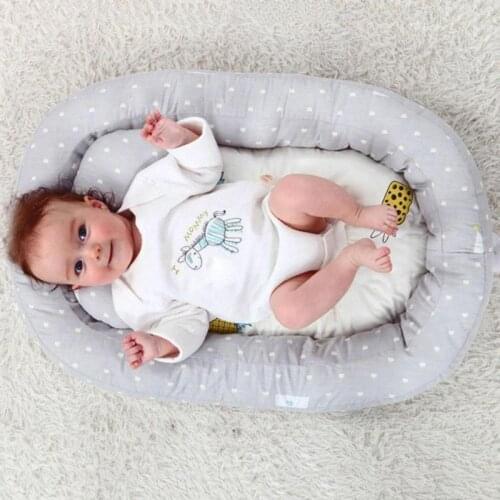 Soft Baby Nest Bed Travel Crib Removable Infant Sleeping Cotton Cradle for Bassinet Removable Pillow Independently Adaptability
