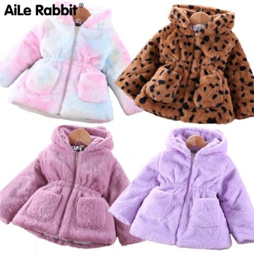 R&Z 2019 New Winter Baby Girls Clothes Faux Fur Fleece Coat Pageant Warm Jacket Xmas Snowsuit Baby Hooded Jacket Outerwear