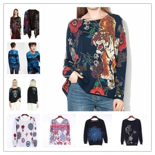 New single collar sweater with long sleeves elastic Spanish style deg in