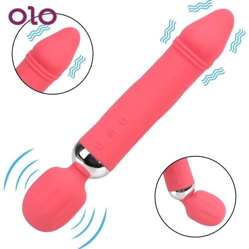 OLO 12 Mode AV Stick Vibrator Double Vibrator Sex Toys for Women G-Spot Dildo Clitoris Stimulator USB Charge Female Masturbation