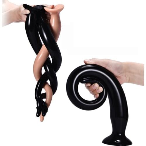 PVC Super Long Anal Plugs Huge Sucker Dildo Butt Plug G Stimulator Prostate Massager Masturbating Erotic Sex Toys For Women Men