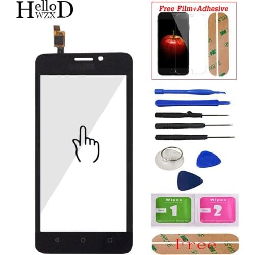 Mobile Touch Screen Glass For Huawei Ascend Y635 Y 635 Capacitive Sensor Digitizer Panel Glass Front Screen Protector Adhesive