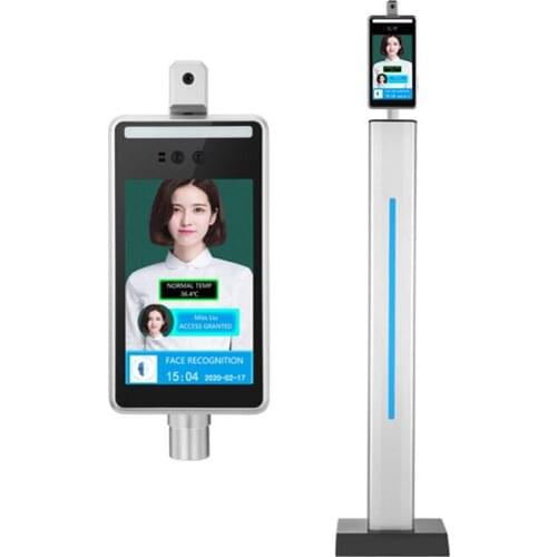 Human Body Fever Alarm Kiosk Security Camera Face Recognition Temperature Detection System