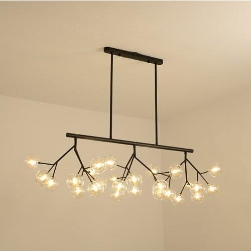 Modern tree chandelier LED glass ball chandelier art decor lustre Lights for kitchen living room bedroom firefly chandelier