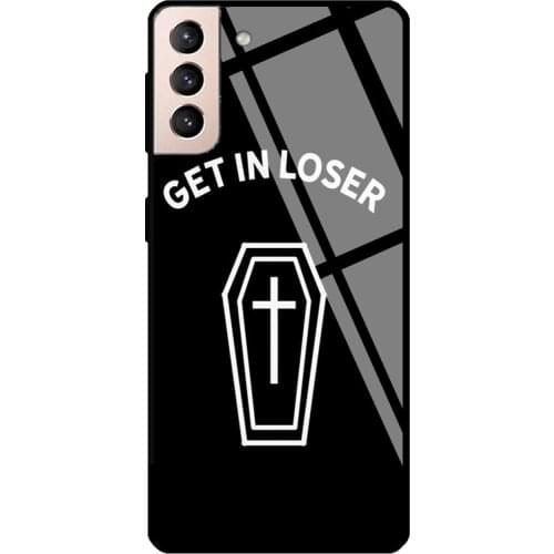Creepy Pastel Goth Aesthetic Coffin Tempered Glass Cover For Samsung Galaxy S21 Ultra S20 FE S8 S9 S10 Plus Note 10 20 Case