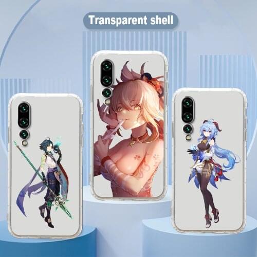 Genshin Impact Phone Case Transparent For Huawei P Mate P10 P20 P30 P40 10 20 Smart Z Pro Lite 2019 transparent silicone cover