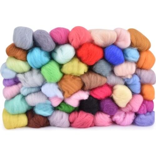50 Colors Needle Felting Wool Fiber Roving Felt Starter Spinning DIY Craft Kit Wool 2020 new