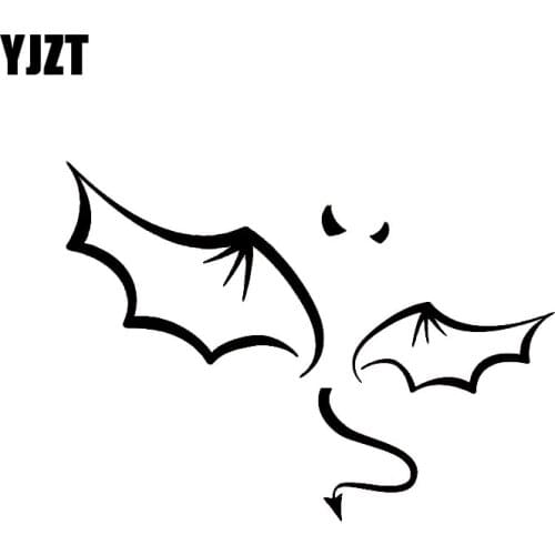 YJZT 14.5*10.7CM Cute Lovely Flying Devil Cool Design Car Sticker Vinyl Decal Silhoutte Black/Silver Covering The Body C20-1543
