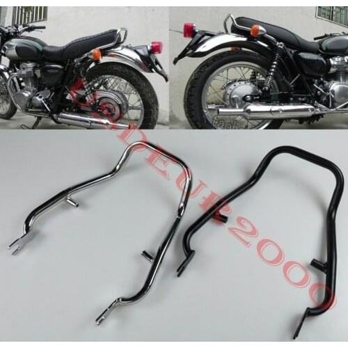 Rear Passenger Grab Rail Handle Bar for KAWASAKI EJ W800 W650 W400 all years Chrome/Black