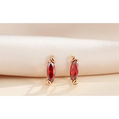 MAIKALE Small Colorful Classic Design MultiColor Cubic Zirconia Stud Earrings for Women Jewelry Wedding Party Gifts High Quality