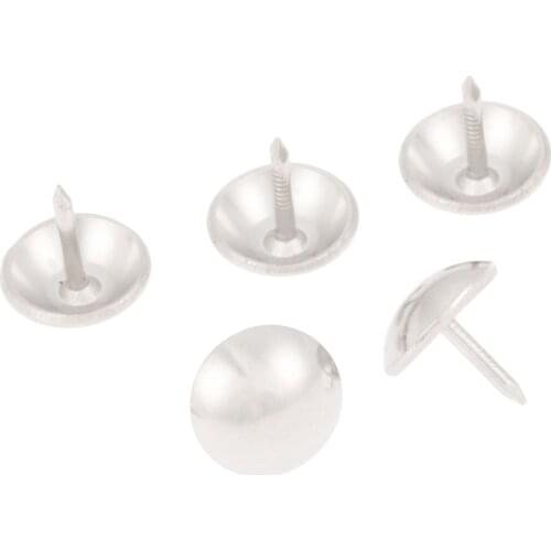 100pcs Upholstery Nails 11*11mm Decorative Nail Tapes Tacks Sofa Bedside Brass Decor Home Nails Silver/Gold