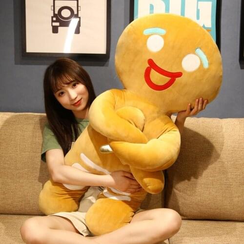 30/48/68cm New Style Cartoon Cute Gingerbread Man Plush Toys Stuffed Baby Dolls Biscuits Man Pillow Reindeer for Kids Gift