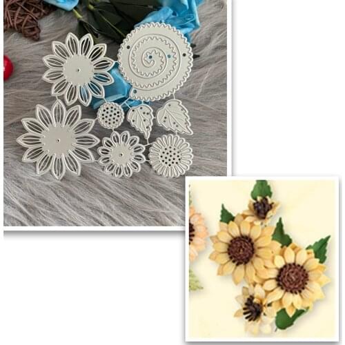 3D sunflower decoration die Metal Cutting Dies DIY Scrapbook Paper Cards Embossing Craft Die Cut handmade craft