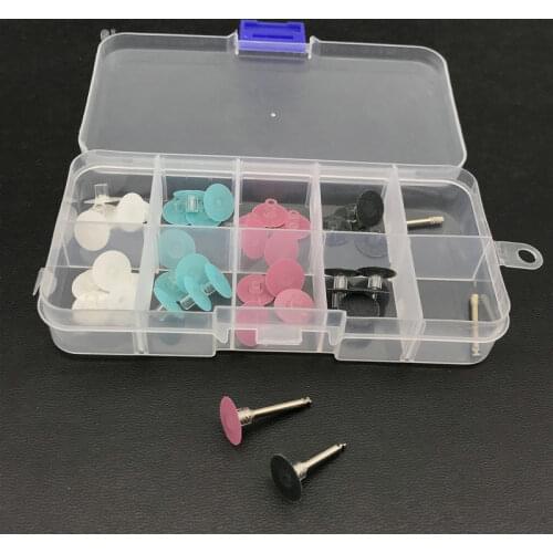 40pcs Dental Polishing Stem discs Composite Finishing Disc + 4pcs Mandrel