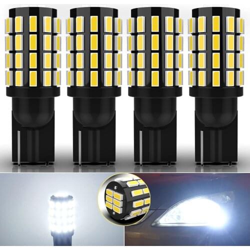 4x T10 LED Canbus Error Free W5W 194 168 Auto Lamp for Car Parking Light Clearance Dome Reading Interior Trunk Lamp 6000K White
