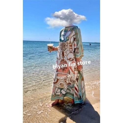 6colors Dress Length:130cm Bust:130cm 2019 New Fashion dresses Print Dashiki Women Long Blouse Yomadou Color Pattern oversize