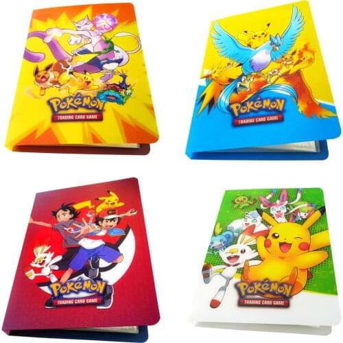 Cartoon Anime 80/240Pcs Holder Album Toy Collection Game Pokemones Cards Album Book Top for Kids Gift
