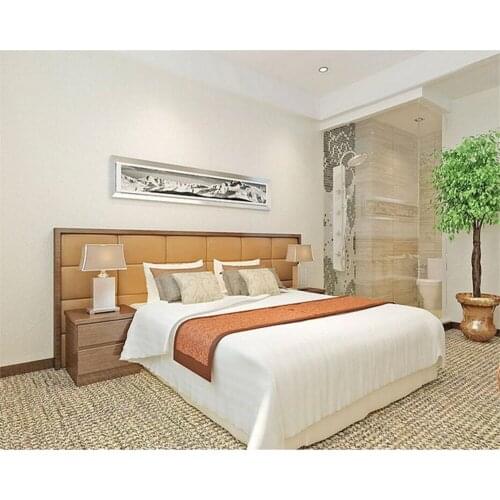 Beibehang Contracted and contemporary pure color 3d wallpaper sitting room bedroom 0.53 x10 plain rice roll of 3d wallpaper roll