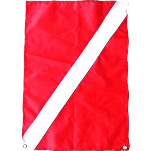 Large Scuba Snorkeling Diver Down Flag Safety Signal Marker Banner Boat Flag 70 x 60 cm for Water Sports Swim Swimming Accessory
