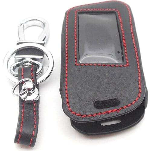 New A93 Leather Case For Starline A93 A63 A39 A36 Car alarm Remote Controller LCD Keychain Cover,Car-styling