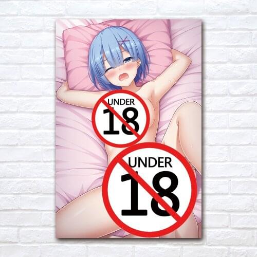 Hot Beauty on the Bed Cartoon Canvas Painting Contemporary Art Anime Poster Print Wall Picture for Living Room Home Decor