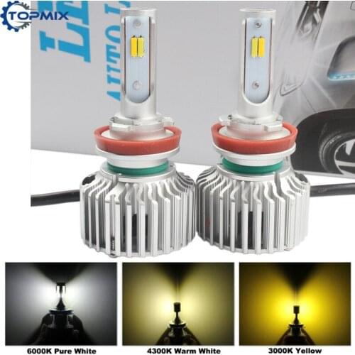 H4 H7 H8 H11 9003 9005 9006 9012 Car LED Light Headlamp HIR2 HB2 HB3 HB4 60W LED Bulbs 3000K 4300K 6000K 3 Colors Car Headlight