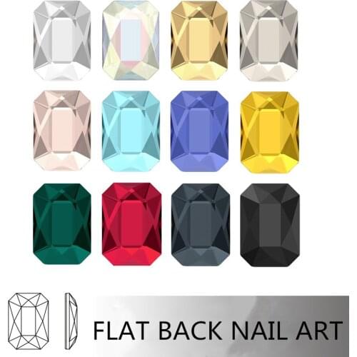 Lo Paulina nail arts rhinestones 2602 EmeraldCut Flat Back CRYSTAL FROM AUSTRIA DIY gifts and crafts New arrival of March 2020