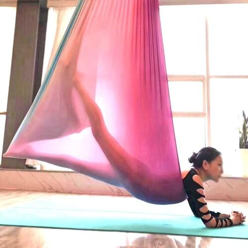 7*2.8M yoga hammock set Indoor fitness equipment anti gravity yoga swing aerial silks inversion Air yoga swing Full 13 Colors