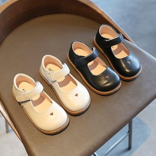 Kids Girls Black Leather Shoes Spring/Autumn Children Princess Shoes Fashion Casual Sneakers Soft School Student Shoes
