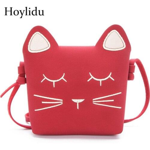 Cartoon Cute Cat Mini Shoulder Crossbody Bags For Girls Summer Travel Mini Handbags Leather Luxury Handbag Women Messenger Bag