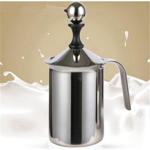 New Arrival 400ml Stainless Steel Milk Frother Double Mesh Milk Creamer Milk Foam