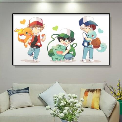 Pokemon My Hero Academy Video Game Wall Art Anime Poster Canvas Painting Living Room Kids Bedroom Decor Picture Mural Cudros