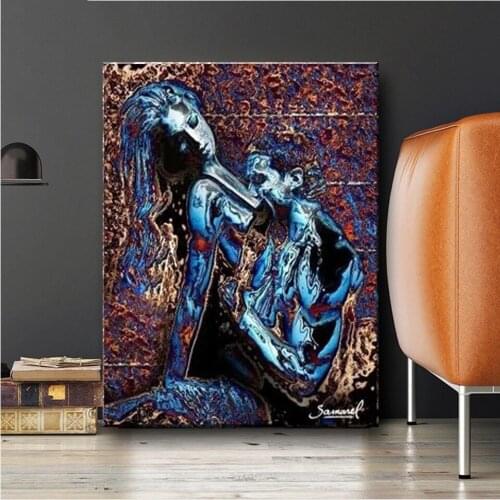 Full Round Diamond Inlaid Diamond Painting Abstract Sexy Couple Cross Stitch 5d Diy Diamond Embroidery Mosaic Rhinestone P1173