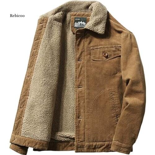 Rebicoo Mens Corduroy Jackets