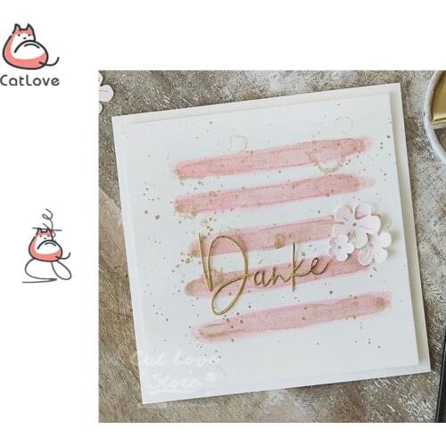 Thank you Danke German Metal Cutting Dies Scrapbooking Stencil Die Cuts Card Making Decorative Craft Embossing New Dies For 2019