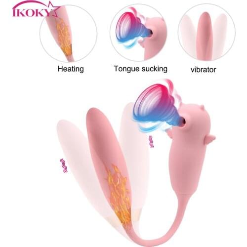 Vagina Sucking Vibrator Vibrating Egg Oral Sex Sucker Clitoris Stimulator G Spot Vibrator Heating Wearable Dildo Vibrator