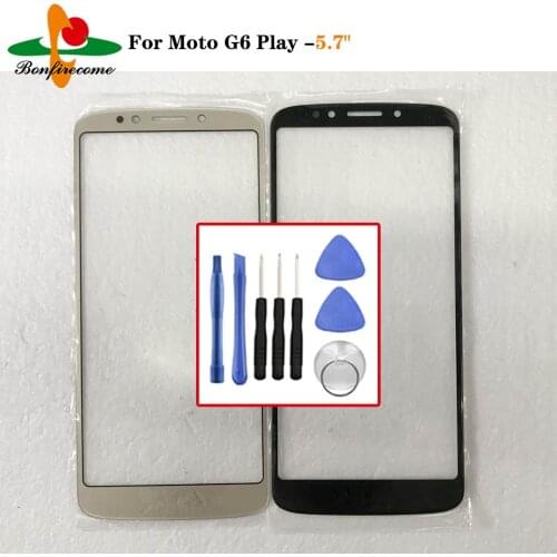 Outer Screen For Motorola Moto G6 Play Touch Screen Front Panel LCD Display Outer Glass Cover Lens Repair Replacement