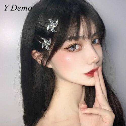 Harajuku Rock Darts Hairpin Women Stylish Silver Hair Accessory