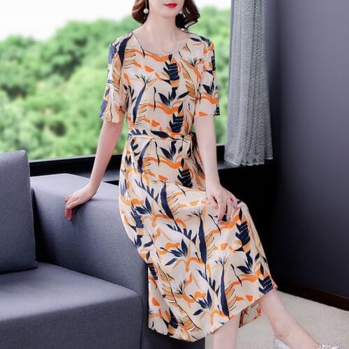 2021 Summer Chiffon Beach Boho Midi Dress Vintage Casual Plus Size Mulberry Silk Dress Women Elegant Bodycon Party Maxi Vestidos