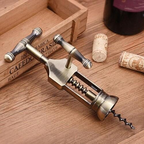 1pcs New Creative Bottle Opener Vintage Zinc ALloy Wine Opener Bottle Metal Opener Wine Corkscrew Beer Bottle Can Remover Cutter