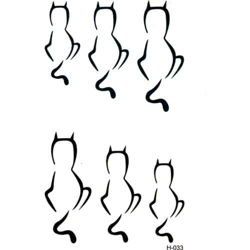 100pcs Black Cat waterproof temporary tattoos men Harajuku tatuajes temporales henna tattoo sleeve temporary tatoo