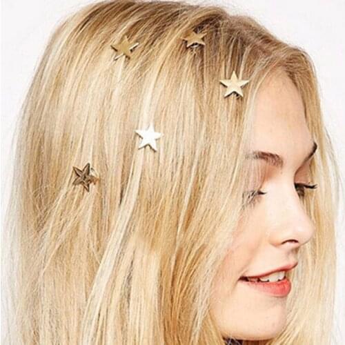 12 PCS Metal Star Twist Bridesmaid Hairpins Small Mini Wedding Spiral Hair Pin Clip Stick For Women Girl Bride Accessory Jewelry