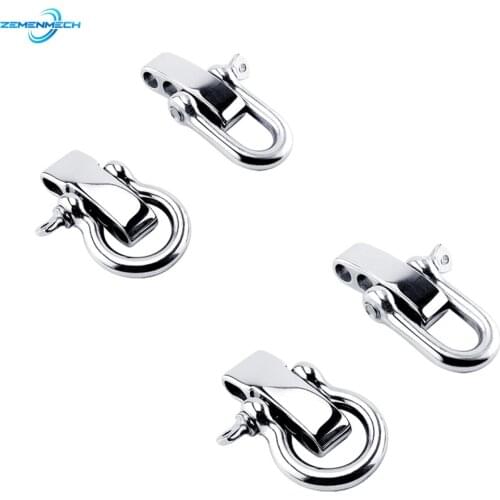 2PC Marine Hardware D Bow Adjustable Shackle Buckles Paracord Bracelet Parachute Cord Hardware DIY Outdoor Travel Kits Carabiner
