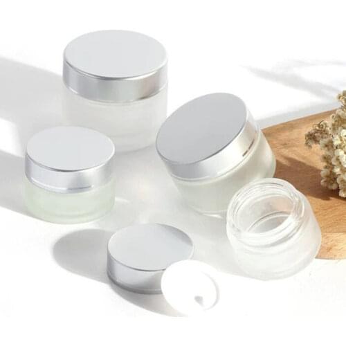 300pcs 30g Frosted Glass Jar Empty Cream Jars Cosmetic Packaging Containers Pot With Lid For Hand cream mascara Container