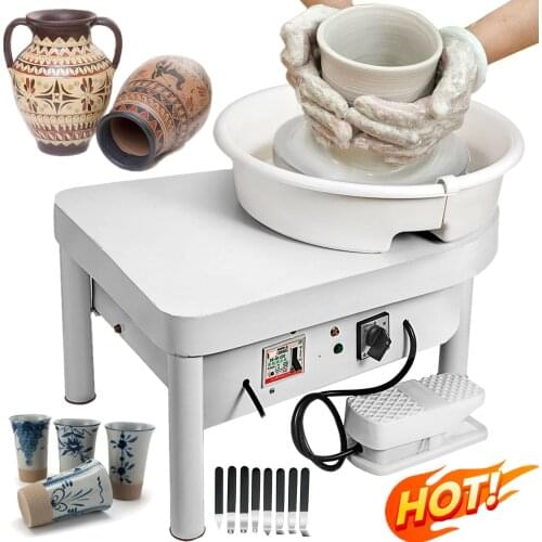 220V Ceramic Wheel Machine 300W Electric Pottery 25cm Ceramic Wheel Machine Wheel Machine DIY Adjustable Feet