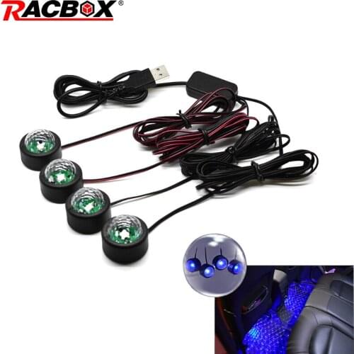 Car LED Atmosphere RGB Pathway Floor Light Car Interior Atmosphere lamp Foot Light Floor Foot Decoration Light USB Control 5V